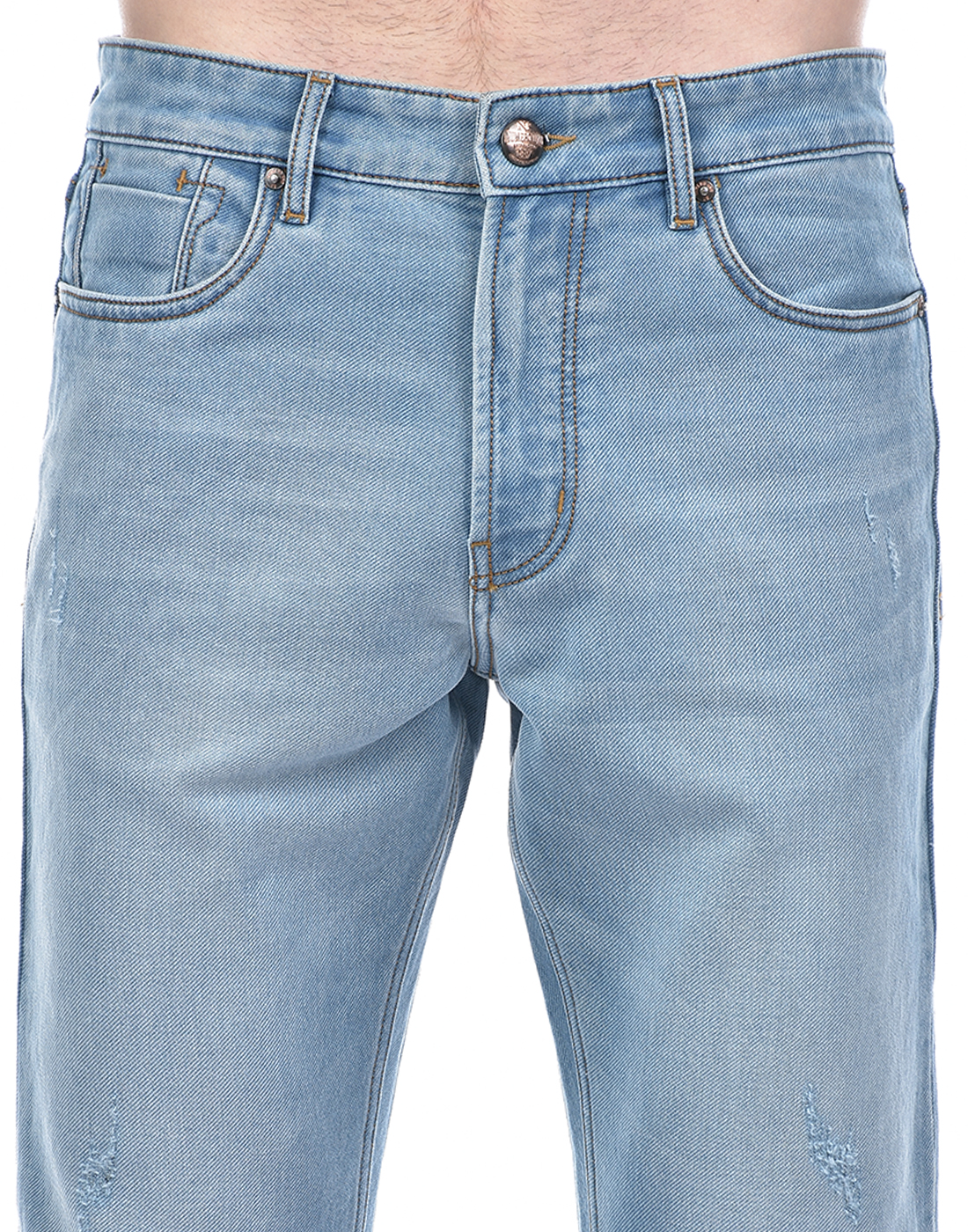Numero Uno Men Solid Light Blue Jeans